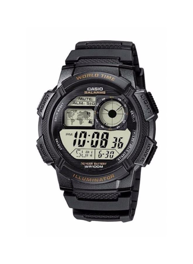 CASIO - Men's Youth Series Water Resistant Digital Watch AE-1000W-1AVDF - 44 mm - Black - Image 1