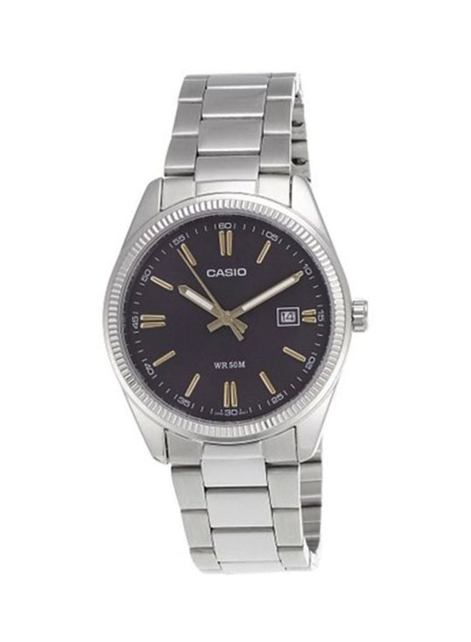 Men's Stainless Steel Analog Quartz Watch MTP-1302D-1A1VDF - 30 mm - Silver