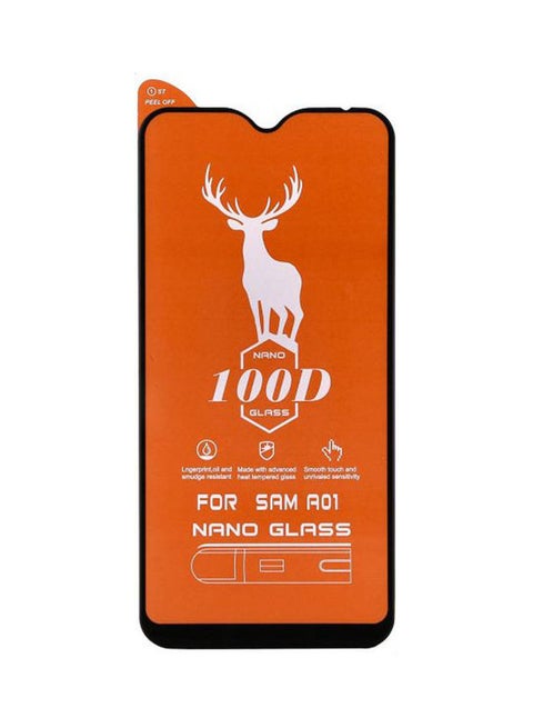 Ceramics Nano 100D Tempered Glass Screen Protector For Samsung Galaxy A01 , 5.7 inches Black