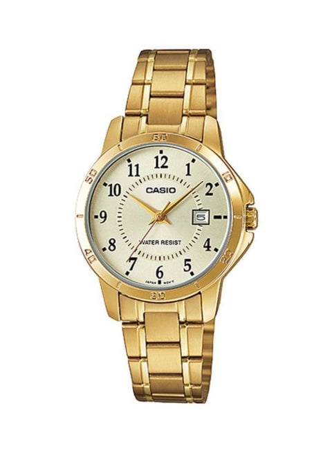 Women's Stainless Steel Quartz Analog Watch LTP-V004G-9BUDF - 30 mm - Gold