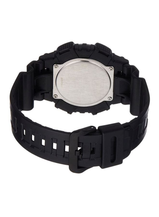 كاسيو ساعة يد رقمية وبعقارب وسوار من الراتينج طراز AQ-S810W-1A3 - قياس 47 مم - لون أسود للرجال - Image 2