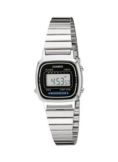 Women's Water Resistant Stainless Steel Digital Watch LA-670WA-1D - 25 mm - Silver - v1624437677/N12599082A_1