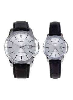 CASIO Leather Strap Couple Wrist Watch MTP/LTP-V004L-7AUDF  - Image 1