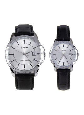 Leather Strap Couple Wrist Watch MTP/LTP-V004L-7AUDF - v1624437896/N11943458A_1