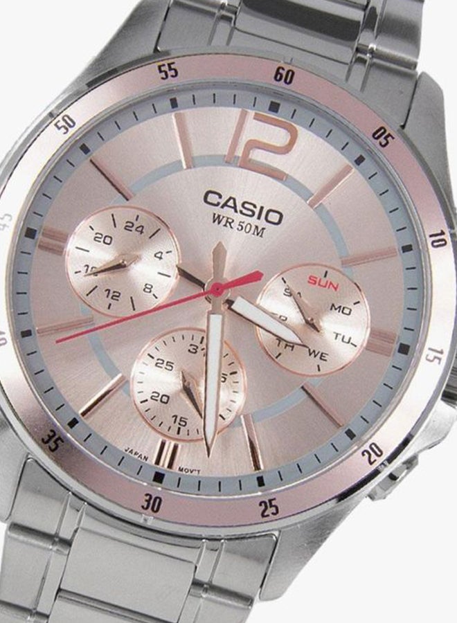 CASIO Men's Stainless Steel Analog Wrist Watch MTP-1374D-9AV - Image 5