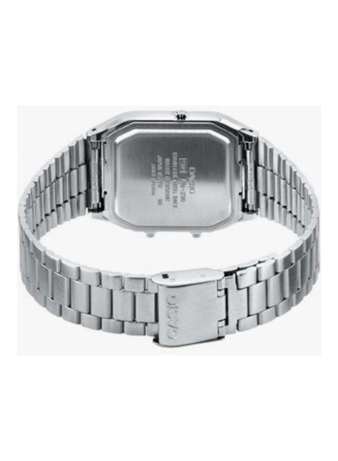 CASIO Men's Stainless Steel Analog Digital Wrist Watch AQ-230A-1DMQ (CN) - 30 mm - Silver - Image 2