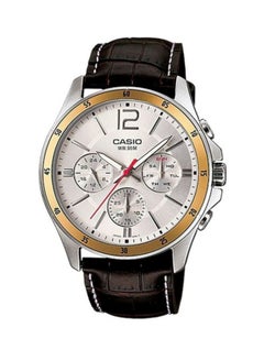 CASIO Men's Stainless Steel Analog Quartz Watch MTP-1374L-7AVDF - 47 mm - Brown  - Image 1