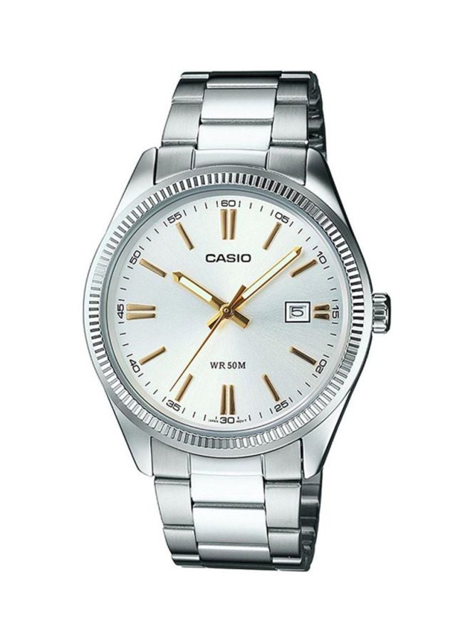 كاسيو ساعة يد بعقارب وسوار من الإستانلس ستيل طراز LTP-1302D-7A2DF للرجال - Image 1