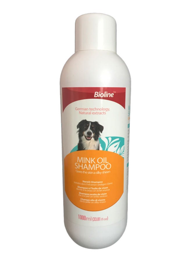 Bioline Mink Oil Dog Shampoo White 1000ml 