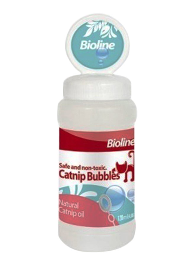 Bioline Catnip Oil Bubbles Stimulate Cats Playful Behavior White 120ml 