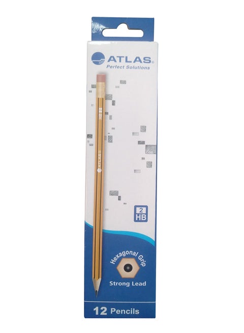 12 Pcs HB 2 Pencil Black