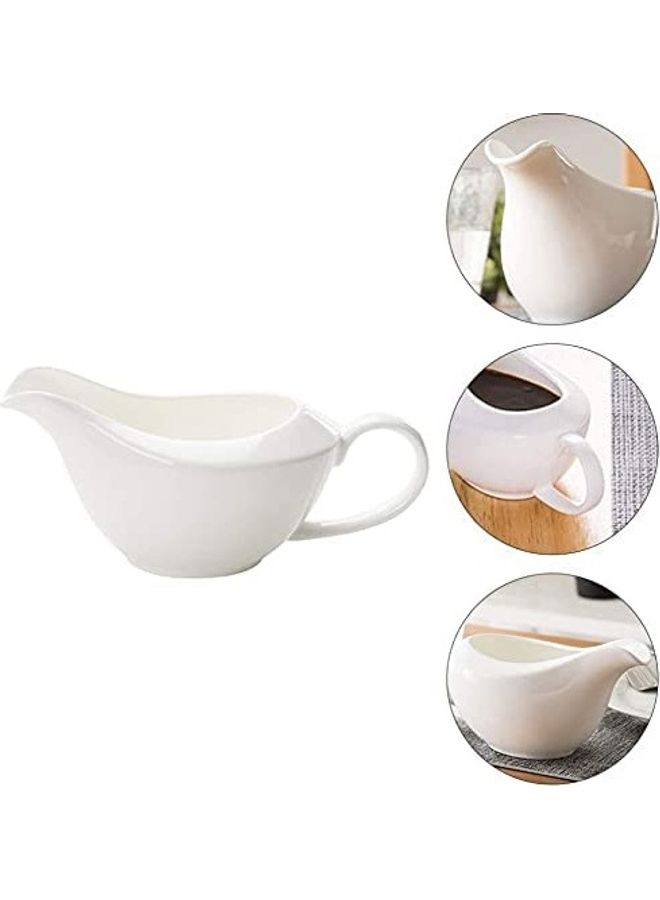 Generic Ceramic Sauce Boat White  - Image 2