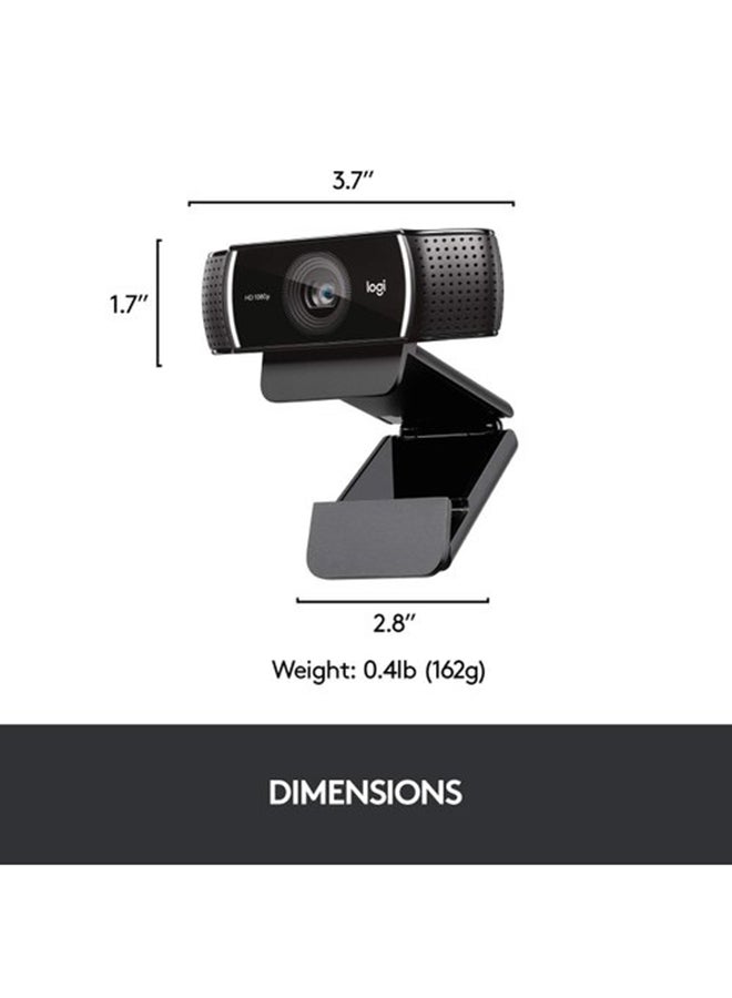 Logitech - C922 Pro Stream Webcam Black - Image 1