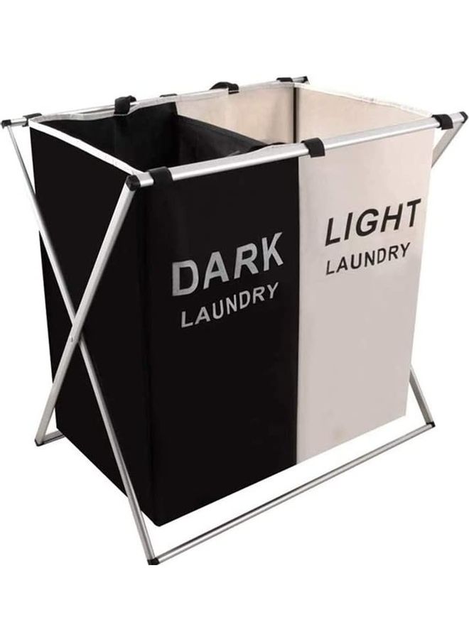 Laundry Cloth Hamper Sorter Basket Black/White 60×60×39cm - v1624447187/N48516718A_1