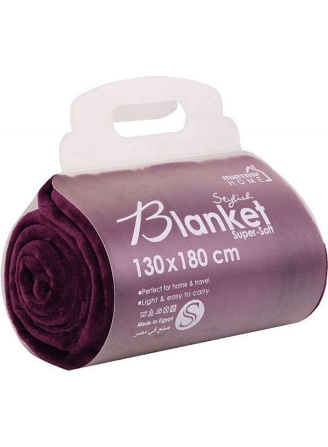 Mintra Warming Microfiber Blanket polyester Purple 130x180cm - Image 1
