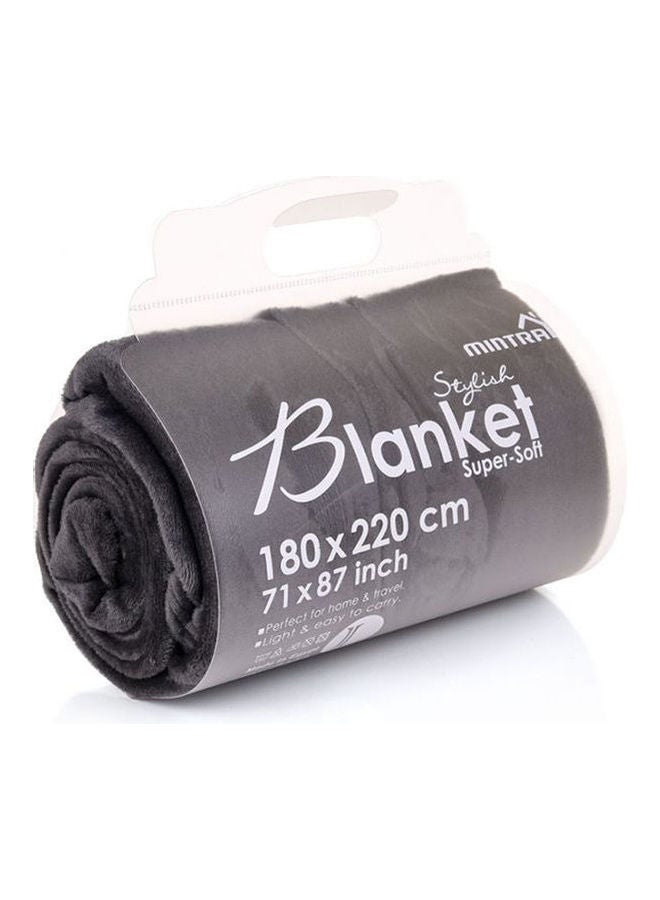 Warming Microfiber Blanket Polyester Dark Grey 220x180cm - v1624448635/N48517466A_1