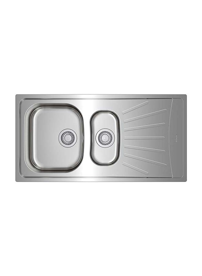 TEKA Starbright 60 E-Xn 1½B 1D Inset Reversible 1½ Bowls And 1 Drainer Sink With Matt Finish Stainless Steel 980x500x160mmmm - Image 4