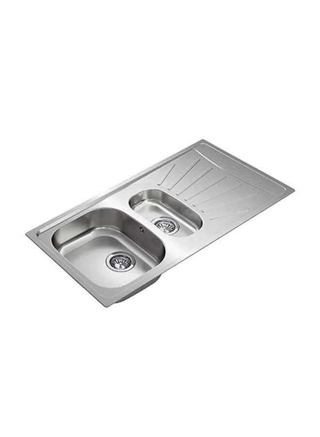 TEKA Starbright 60 E-Xn 1½B 1D Inset Reversible 1½ Bowls And 1 Drainer Sink With Matt Finish Stainless Steel 980x500x160mmmm - Image 5