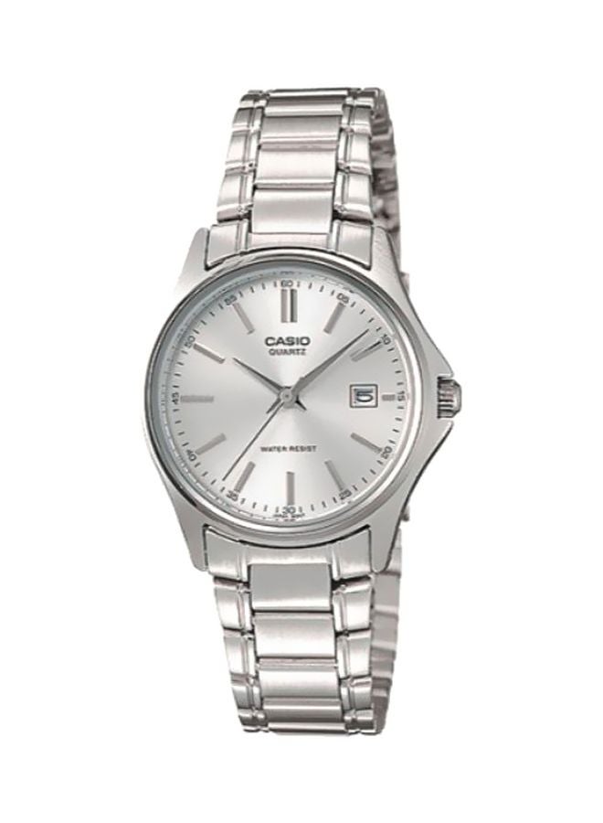 كاسيو ساعة يد بعقارب وسوار من الإستانلس ستيل طراز LTP-1183A-7ADF( مقاس 42 مم - لون فضي للنساء - Image 1