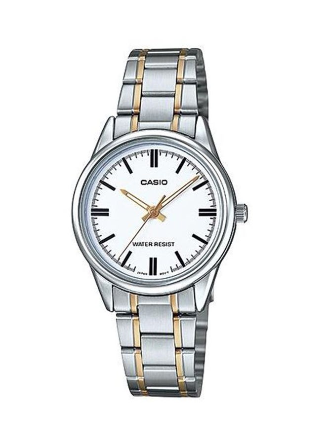 CASIO Women's Stainless Steel Quartz Analog Watch LTP-V005SG-7AUDF - 28 mm - Silver/Gold - Image 1