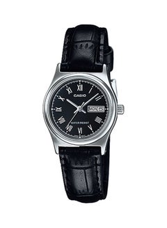 CASIO Men's Leather Quartz Analog Watch LTP-V006L-1BUDF - 25 mm - Black  - Image 1