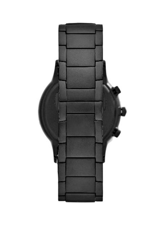 امبوريو ارماني ساعة يد كرونوغراف - قياس 43 مم - لون أسود للرجال - Image 2