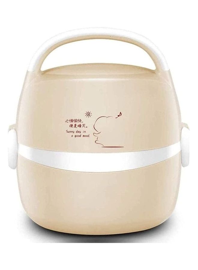 XiuWoo Multifunctional Electric Warmer Lunch Box Beige/Silver 500ml  - Image 1