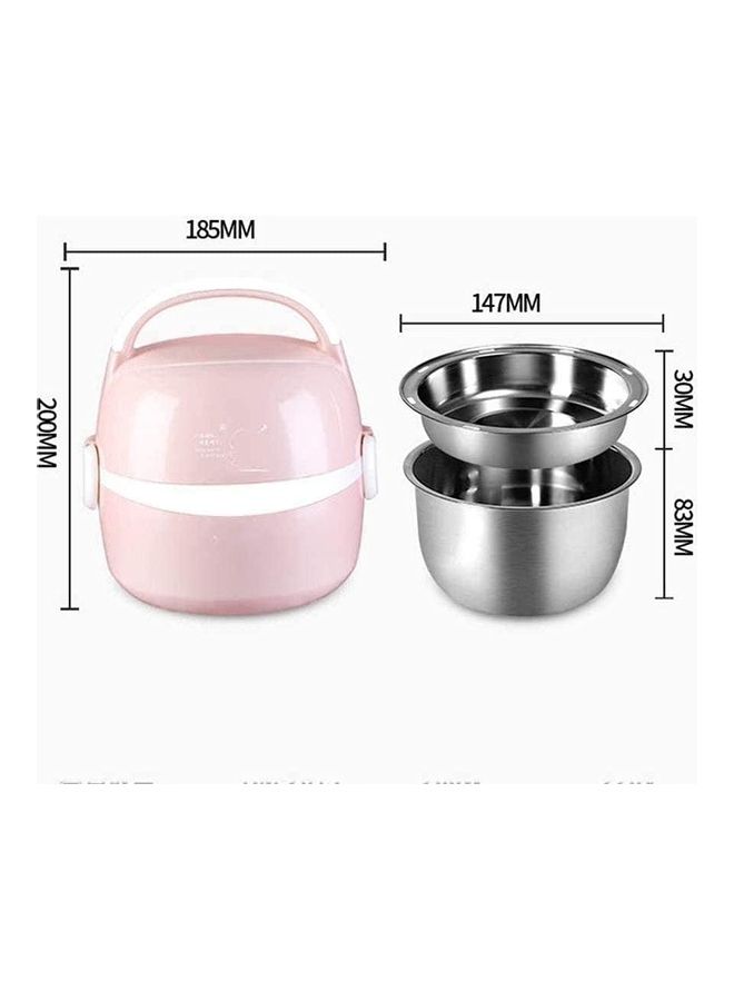 XiuWoo Multifunctional Electric Warmer Lunch Box Beige/Silver 500ml  - Image 2