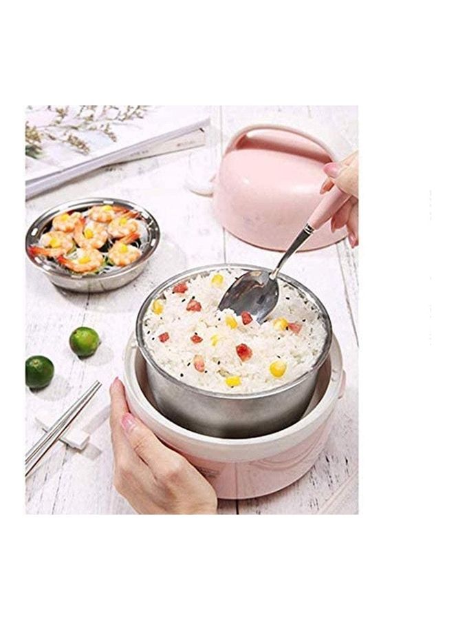 XiuWoo Multifunctional Electric Warmer Lunch Box Beige/Silver 500ml  - Image 3