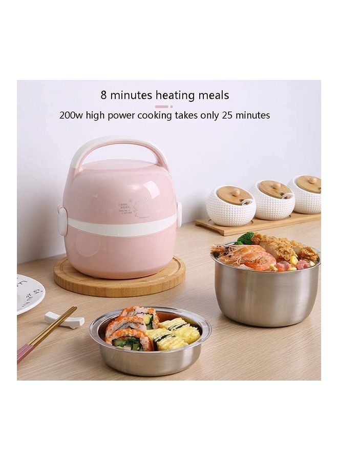XiuWoo Multifunctional Electric Warmer Lunch Box Beige/Silver 500ml  - Image 4