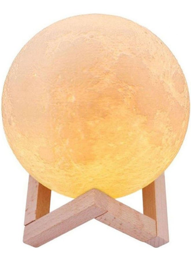 3D Moon Light Lamp Yellow/Beige 15cm - Image 1
