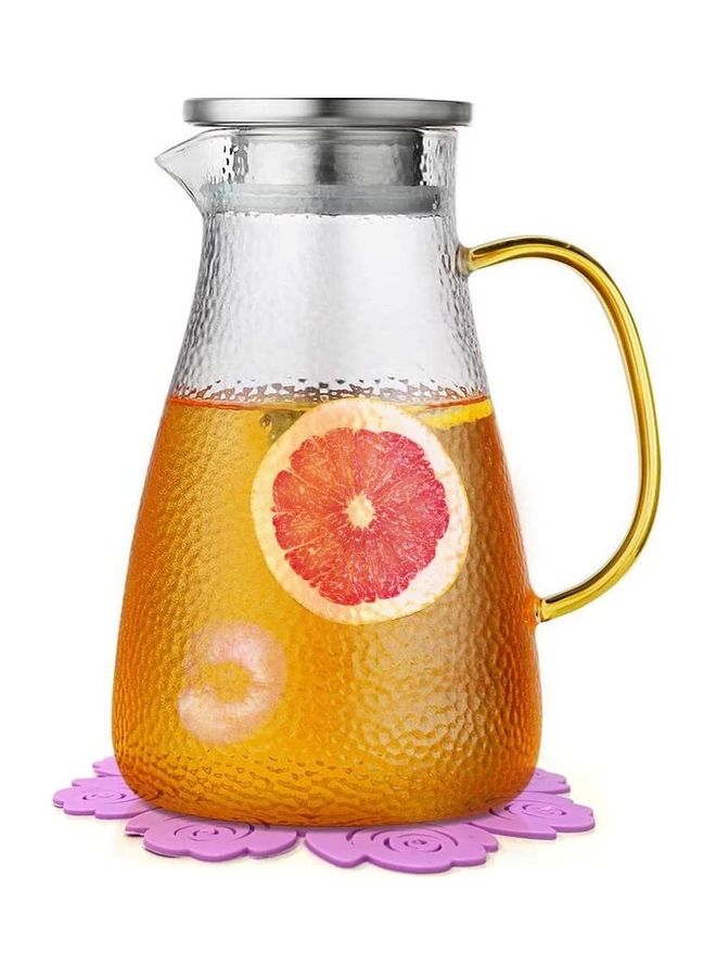 XiuWoo - Glass Water Jug With Lid Clear - Image 1