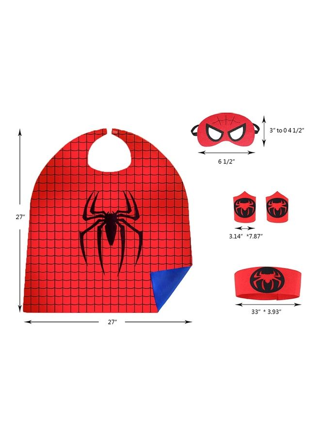 طقم زي تنكري مكون من رداء وقناع سبايدرمان - Image 4