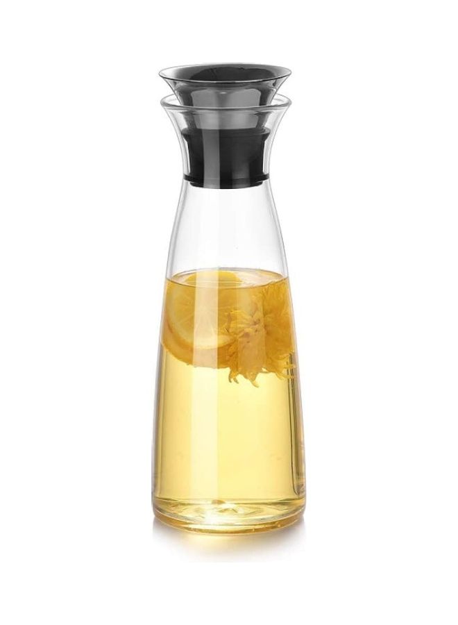 شو وو إبريق ماء زجاجي مزود بغطاء من الستانلس ستيل شفاف/ فضي - Image 1