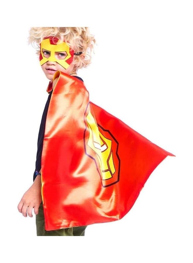 Double Sided Ironman Costume Cape And Mask Set One Size - Image 2