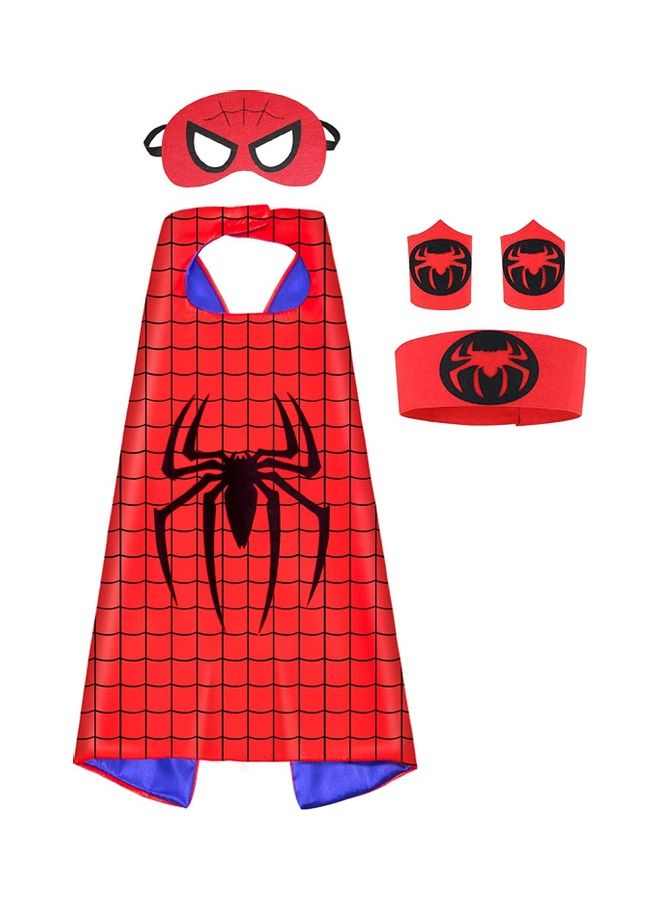 طقم زي تنكري بتصميم رداء سبايدرمان على الوجهين مكون من 5 قطع One Size - Image 1