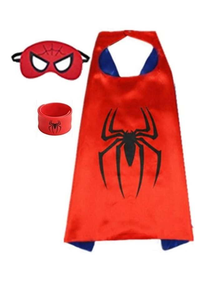 Generic Spider Man Costume Cape Mask And Band Set One Size  - Image 1
