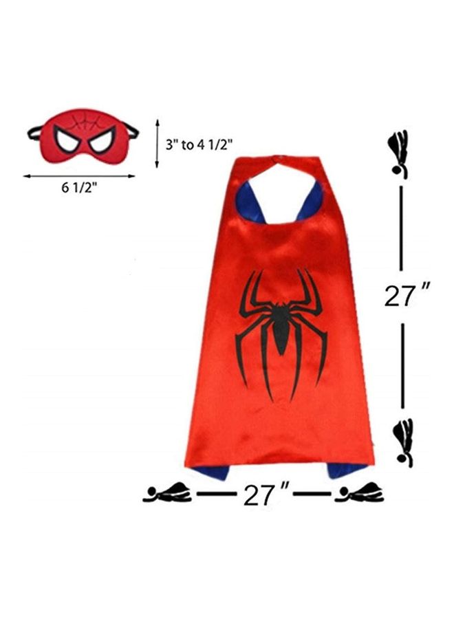 Generic Spider Man Costume Cape Mask And Band Set One Size  - Image 2