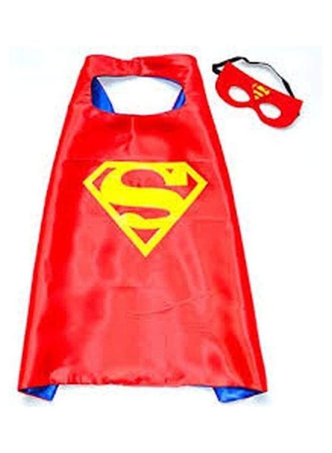 Double Sided Super Man Character Costume Cape And Mask Set