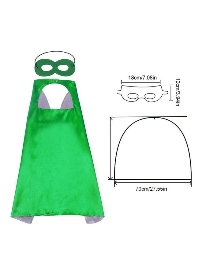 2-Piece Double Sided Character Costume Cape With Mask Set One Size - Image 2