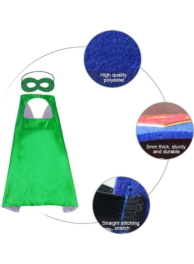 2-Piece Double Sided Character Costume Cape With Mask Set One Size - Image 3