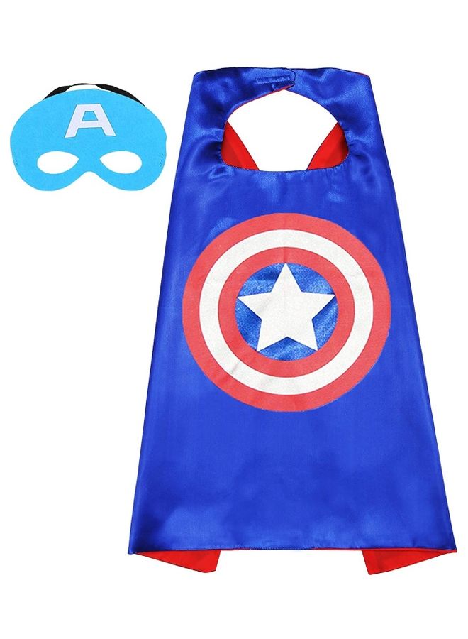 Generic - Captain America Costume Cape Mask And Shield Set - Image 1