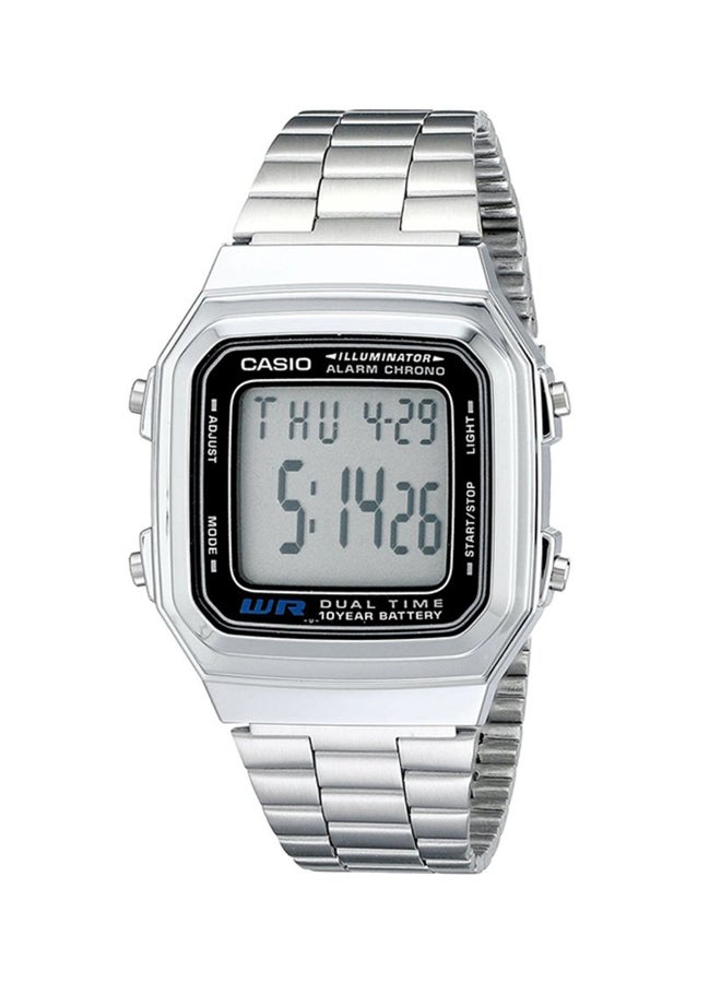 CASIO Men's Vintage Digital Watch A178WA-1A - 41 mm - Silver - Image 1