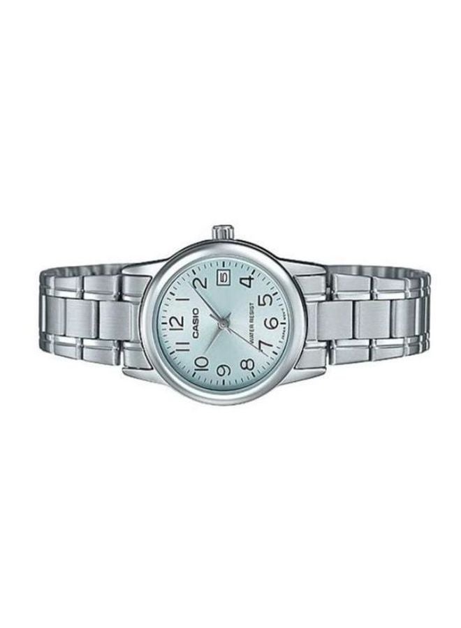 CASIO - Women's Water Resistant Stainless Steel Analog Wrist Watch LTP-V002D-2BUDF - 25 mm - Silver - Image 1