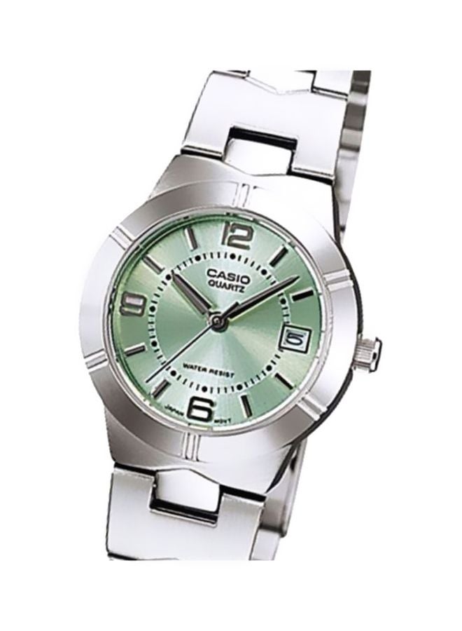 كاسيو ساعة يد بعقارب وسوار من الإستانلس ستيل طراز LTP-1241D-3ADF - مقاس 25 مم - لون فضي للنساء - Image 4