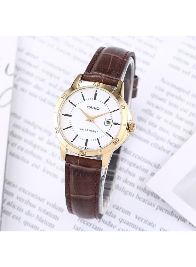 Women's Dress Analog Watch Ltp-V004gl-7Bdf - 35 mm - Brown