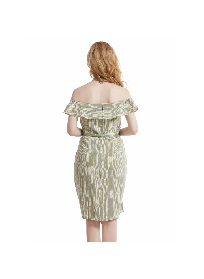 Casual Stylish Dress Green - Image 3