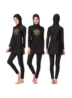 Generic 2-Piece Sun Protection Swimwear Set Black  - Image 4