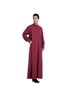 ماركة غير محددة عباية بياقة قائمة أحمر  - Image 3