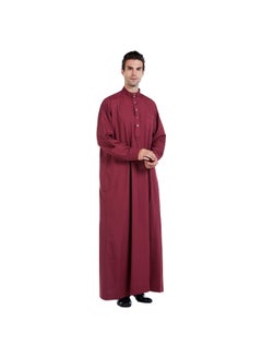 ماركة غير محددة عباية بياقة قائمة أحمر  - Image 4